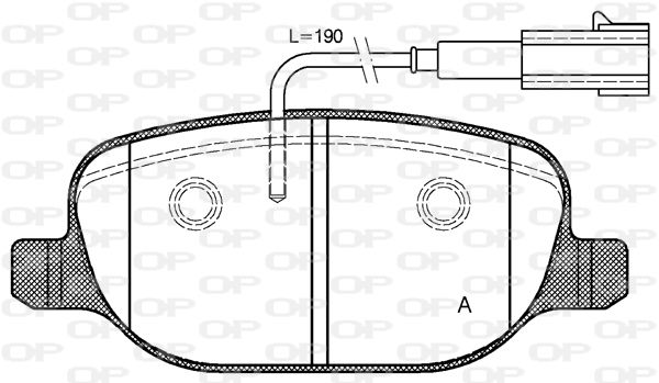 OPEN PARTS Комплект тормозных колодок, дисковый тормоз BPA0878.02